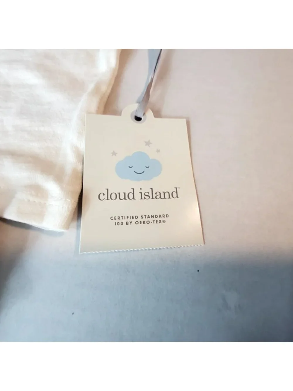 Cloud Island Baby 2-Piece Set In Cream & Blue Stripes Size 6-9Months Lightweight